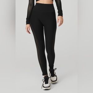 Alo Yoga Seamless High-Waist 7/8 Open Air Legging Black